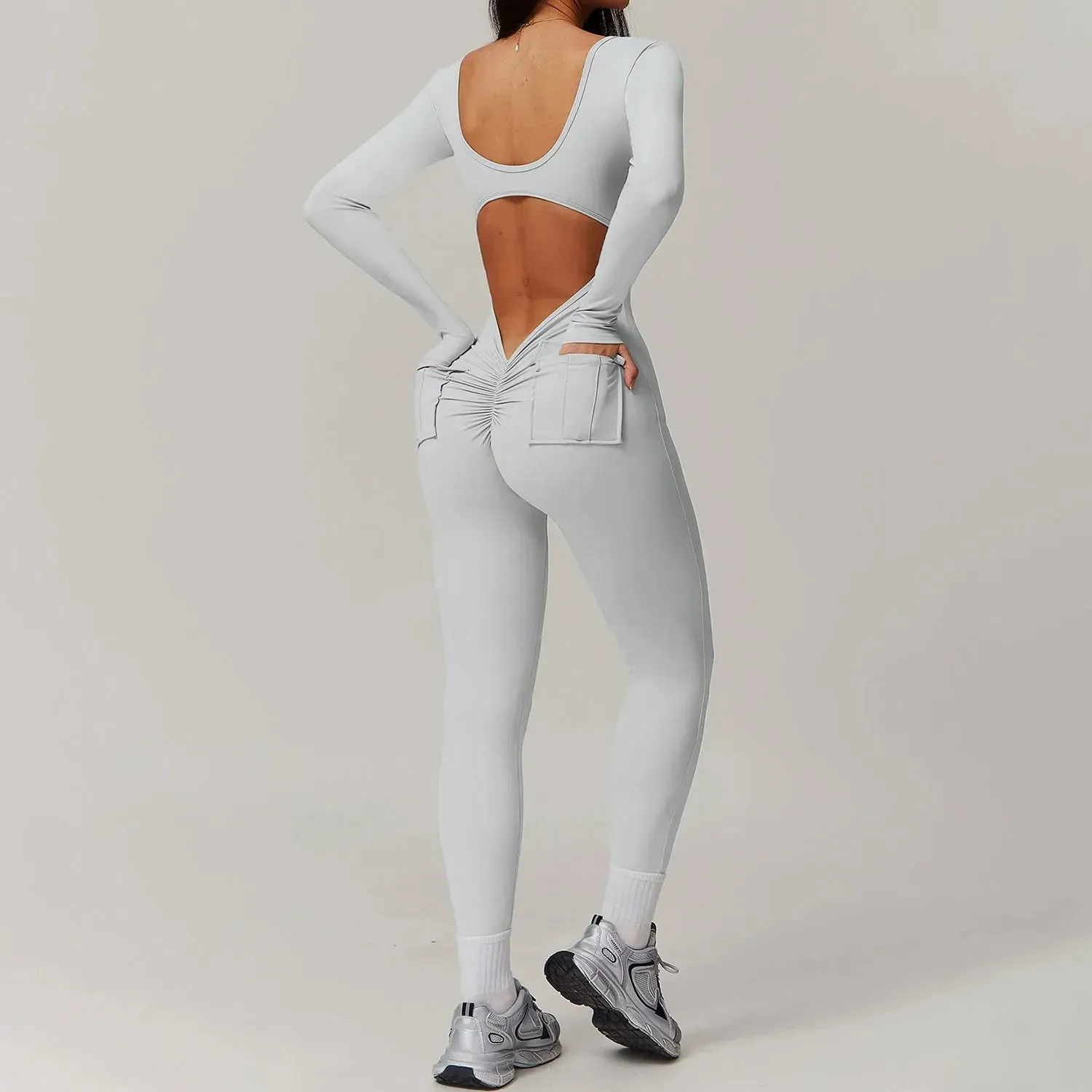 Beauty Back Long Sleeve Yoga Bodysuit