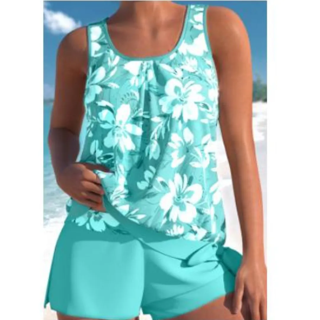 Bellona® | Women'S Floral Print Two Piece Swimsuit Set Bright