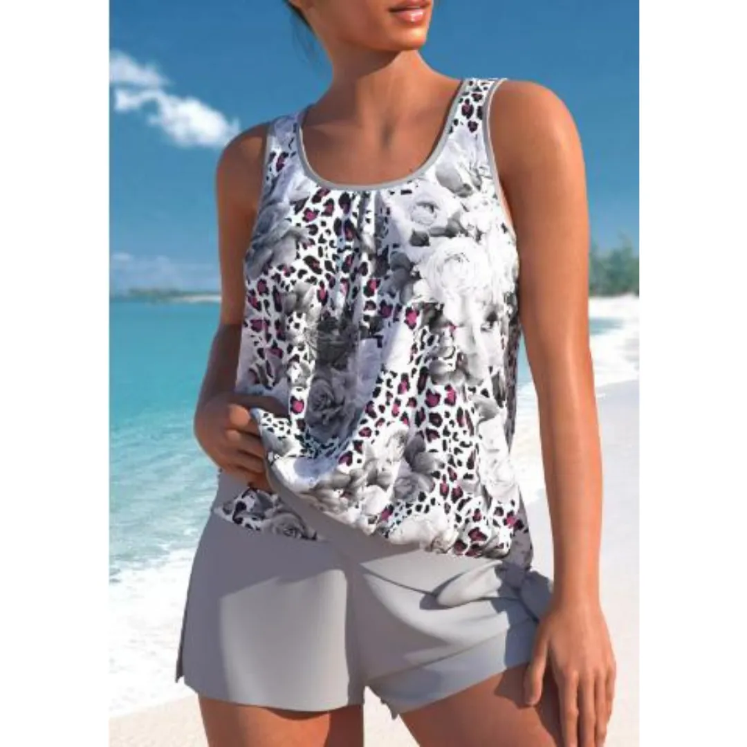 Bellona® | Women'S Floral Print Two Piece Swimsuit Set Bright