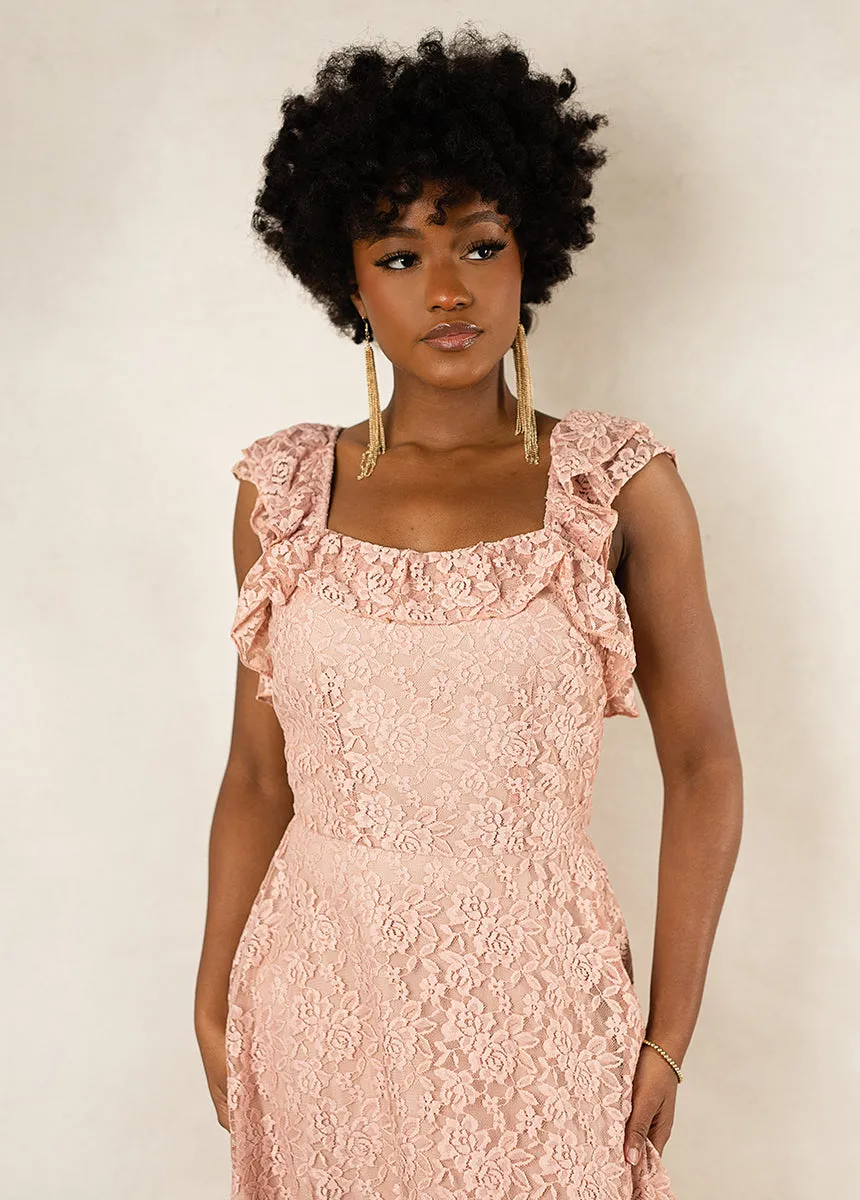 Bette Bridesmaid Dress in Dusty Pink