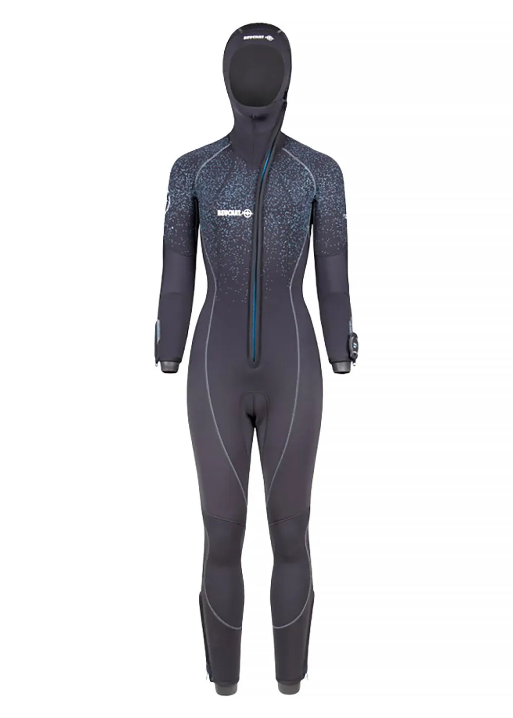 Beuchat Womens Focea Comfort 6 Hooded 7mm Semi Dry Scuba Diving Wetsuit