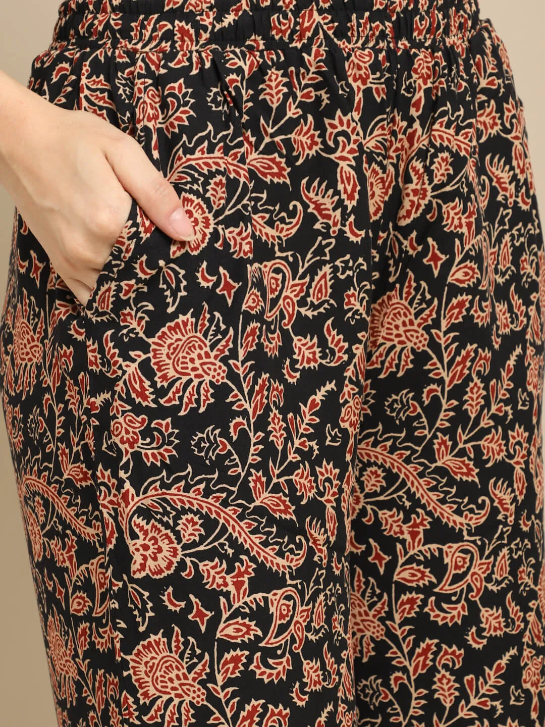 Black Abstract Printed Viscose Rayon Night Suit for Women | S-XL | Claura