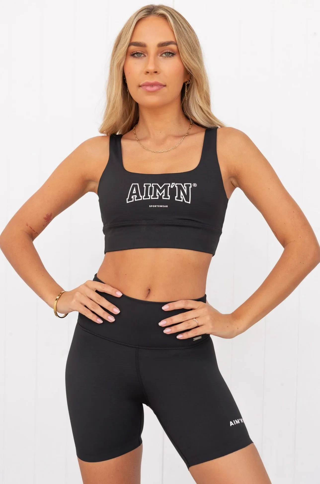 Black College Core Bra
