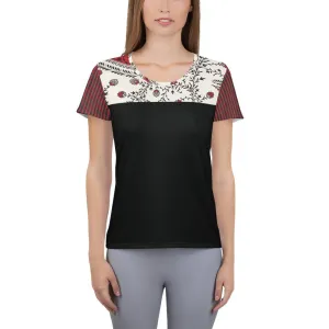 Black Paisley - Women's Athletic T-shirt