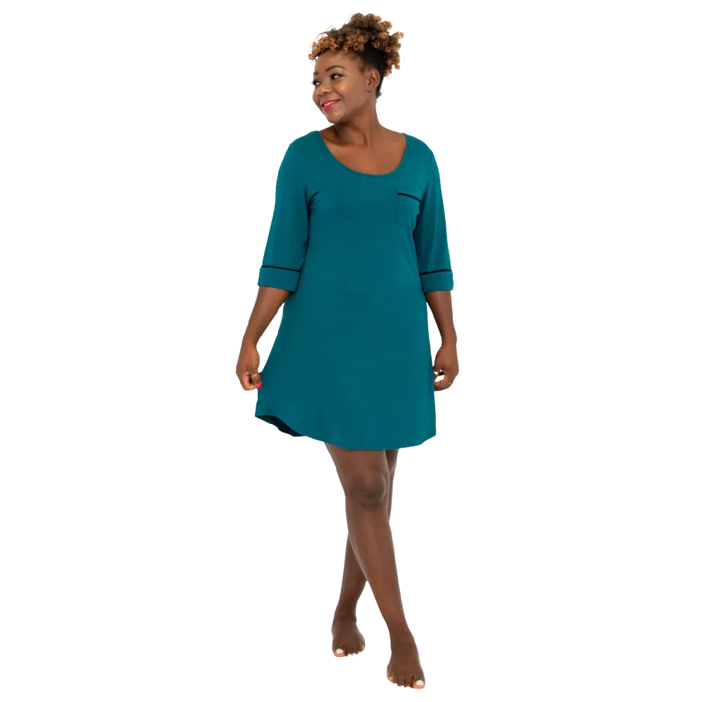 Blue Sky Starlight Bamboo Sleepshirt - Teal