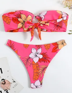 Bluma® | Floral Print Bikini With Bandeau Bra