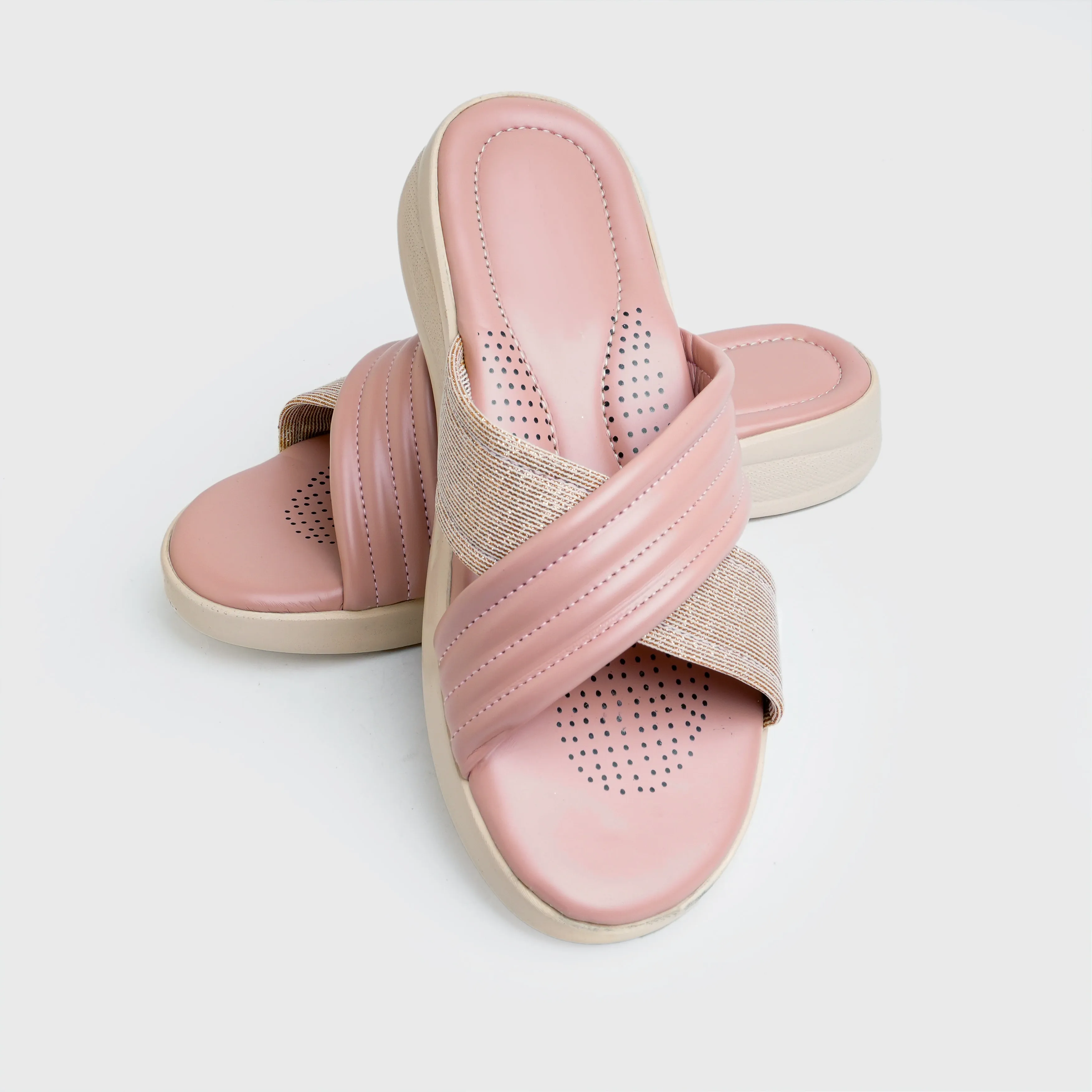 Blush Elegance High Sole Flat - Pink