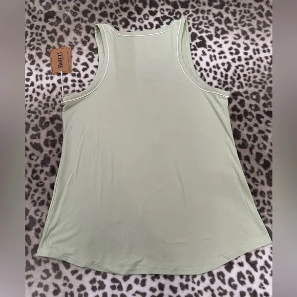 Born Sleepwear 2 Piece Tank Pants Set in Green Size Small