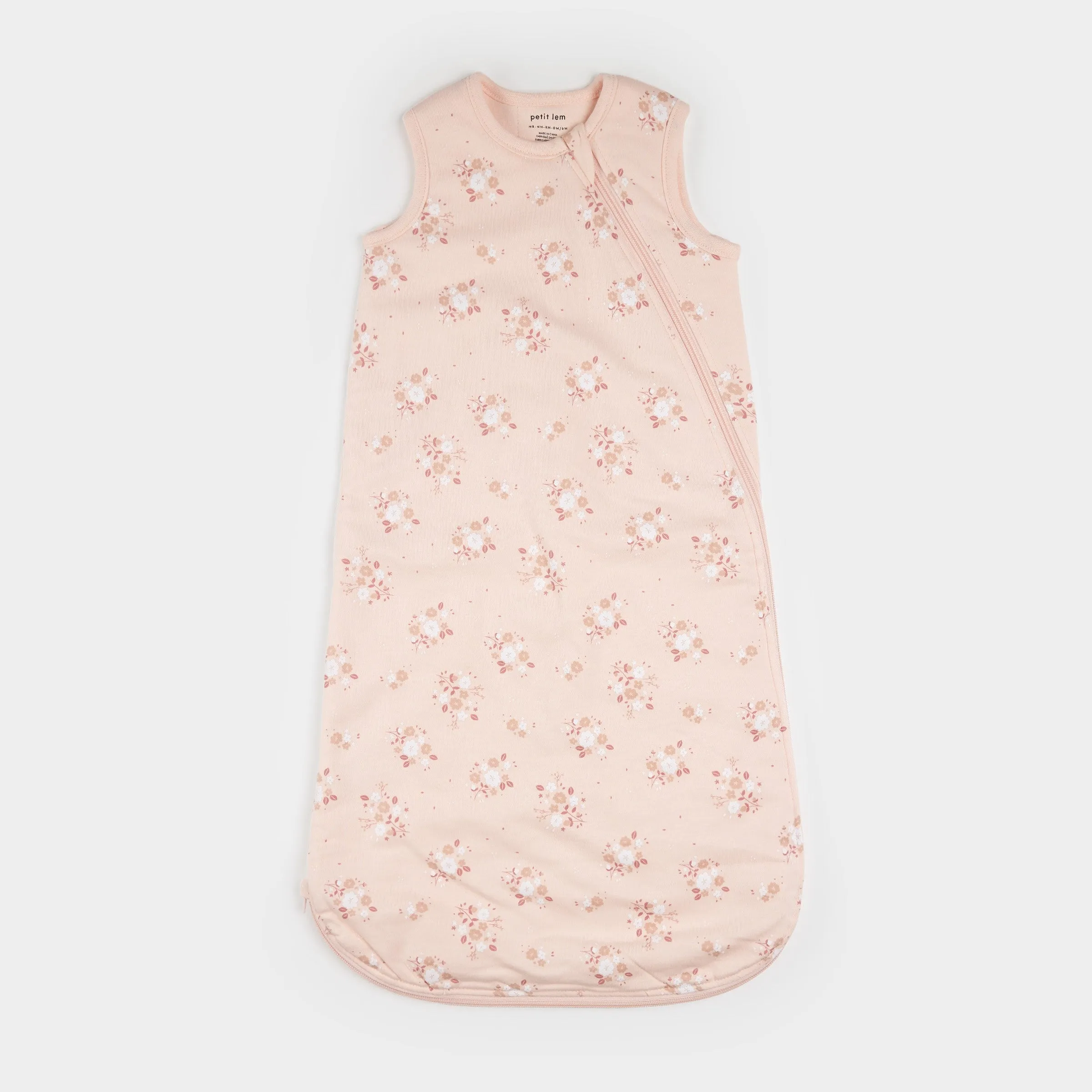 Bouquet Print on Cherry Blossom Pink Interlock Sleep Bag