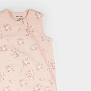Bouquet Print on Cherry Blossom Pink Interlock Sleep Bag