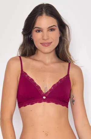 Bralette Vino Doble Encaje Vibra Bonita