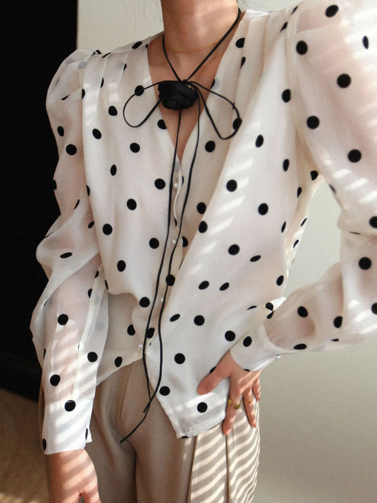 Brenner® | Playful Polka Dot Blouse