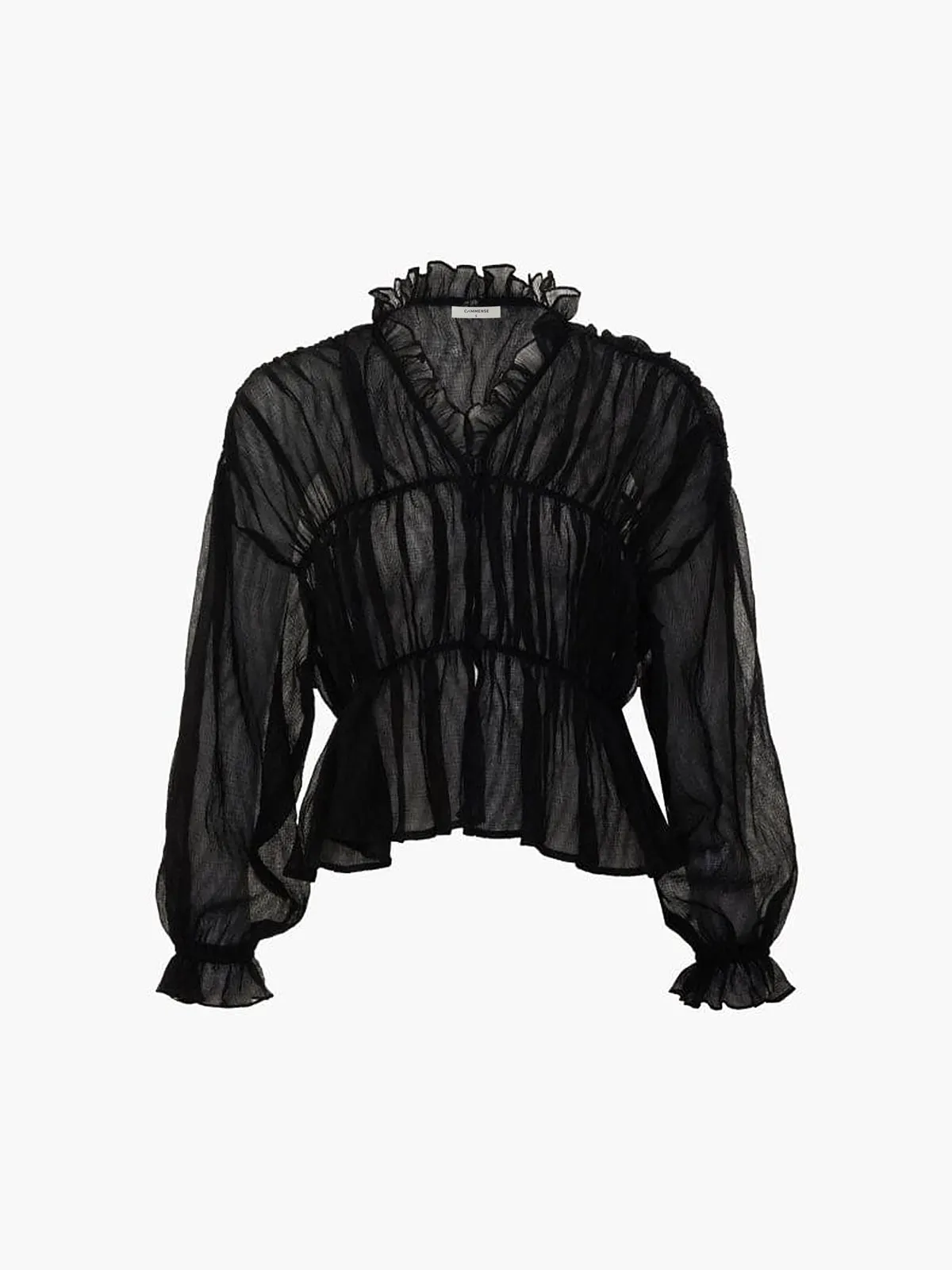 Bretane® | Chiffon Blouse With Ruffle Details