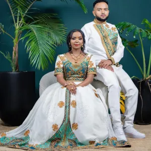 Bride & Groom Ethiopian Wedding Outfits