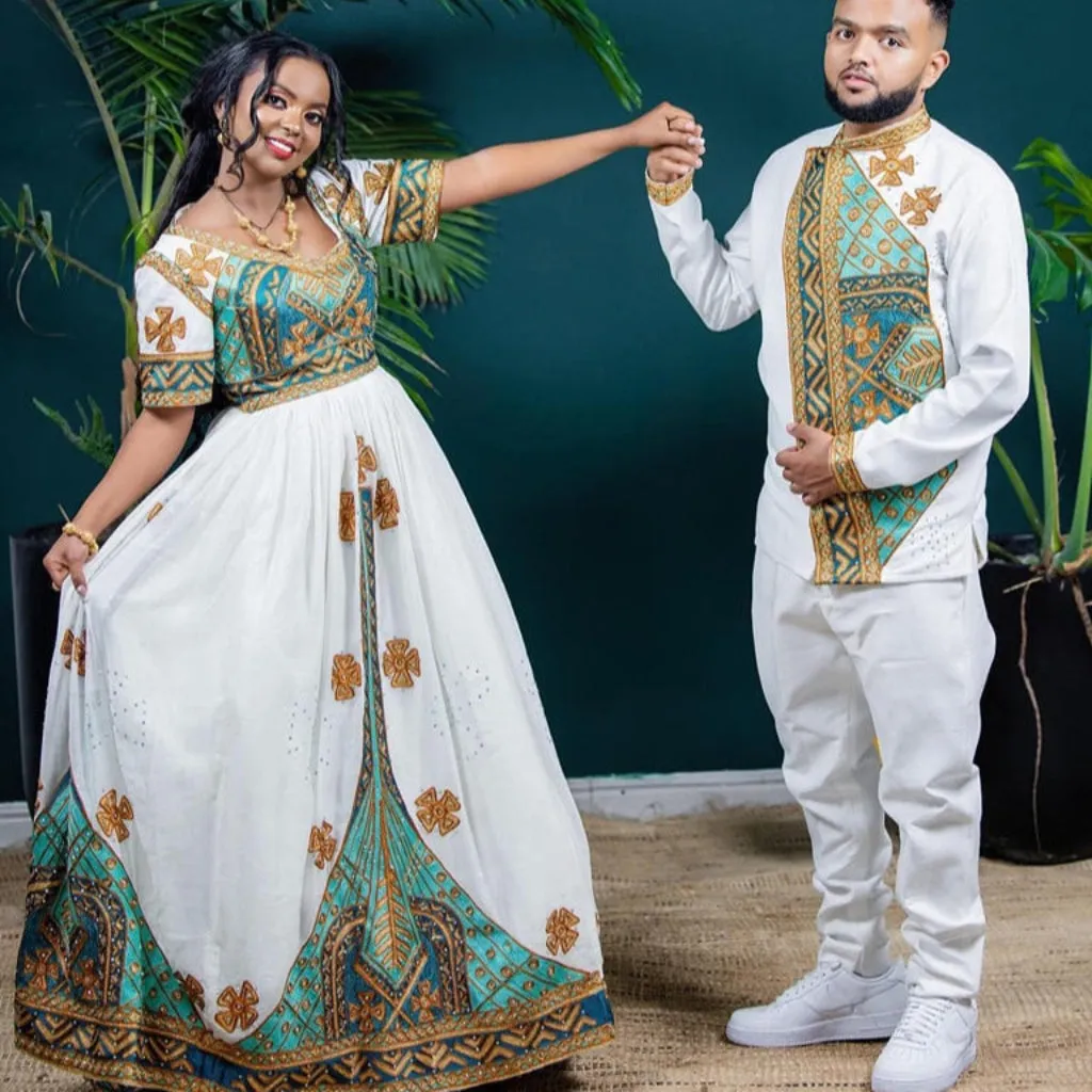 Bride & Groom Ethiopian Wedding Outfits
