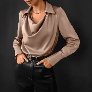 Brig® | Women'S V-Neck Satin Perfect For Elegant Occasions