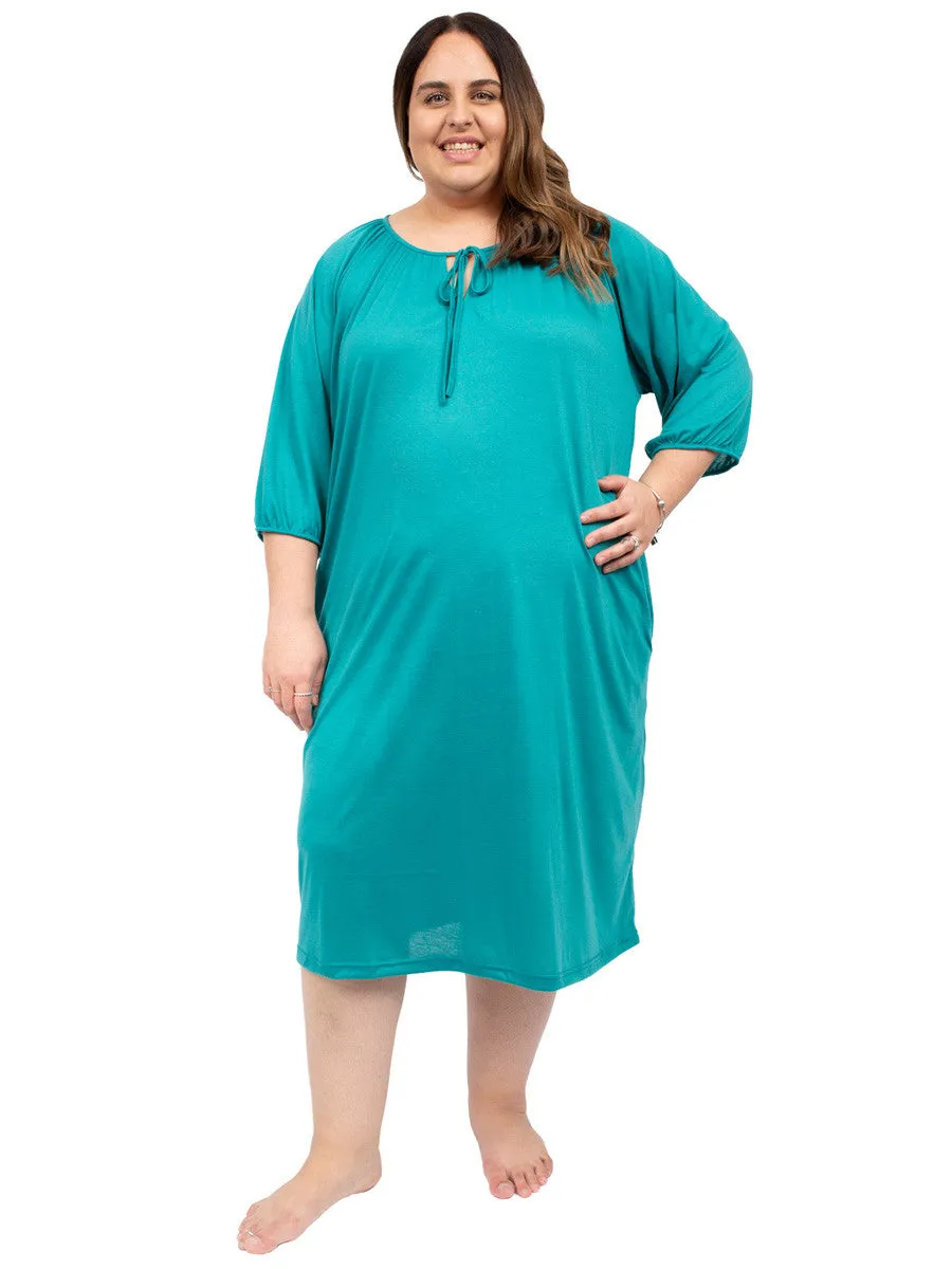 Brigitta Nightie - Aqua**