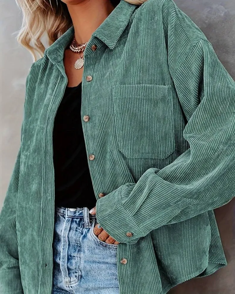 Britneigh® | Stylish Oversize Blouse With Button Placket
