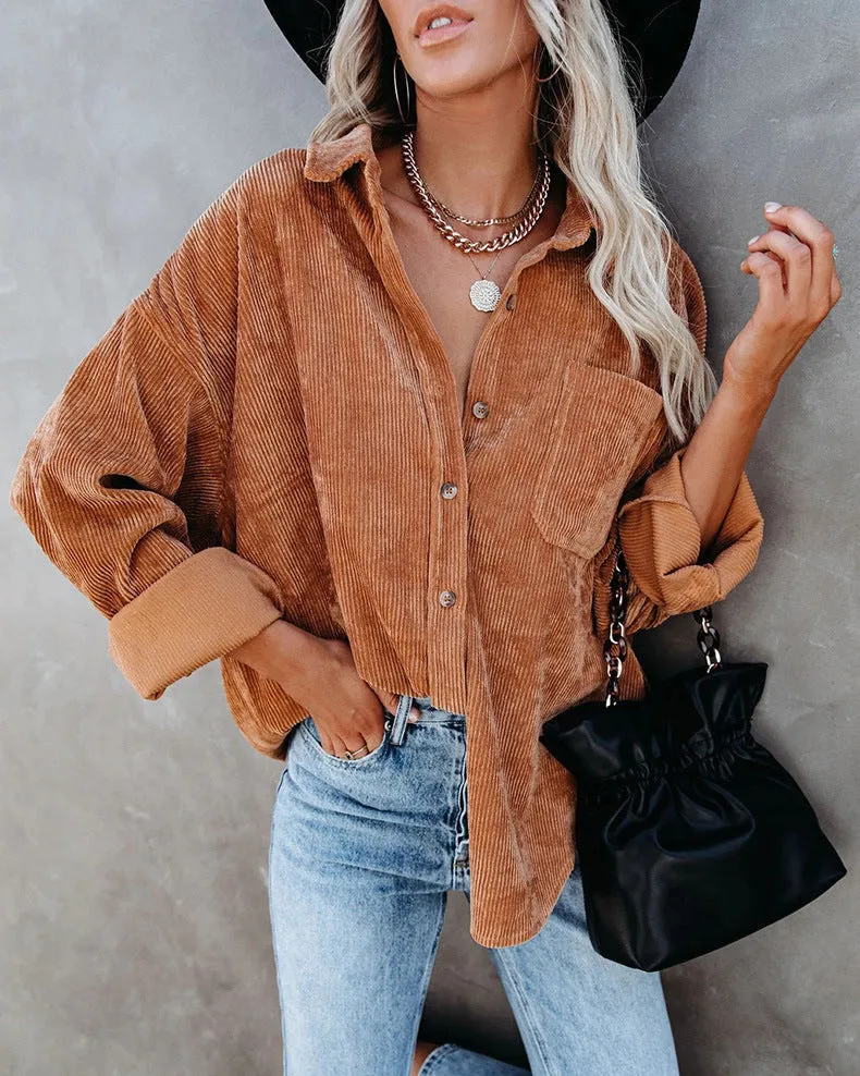 Britneigh® | Stylish Oversize Blouse With Button Placket