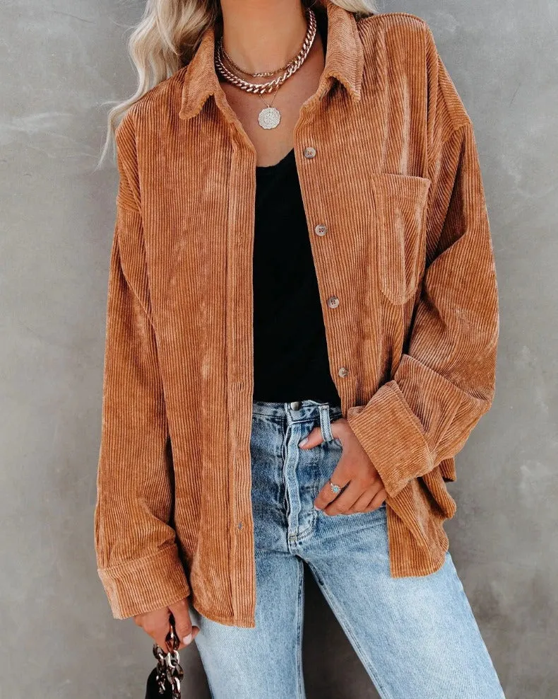 Britneigh® | Stylish Oversize Blouse With Button Placket
