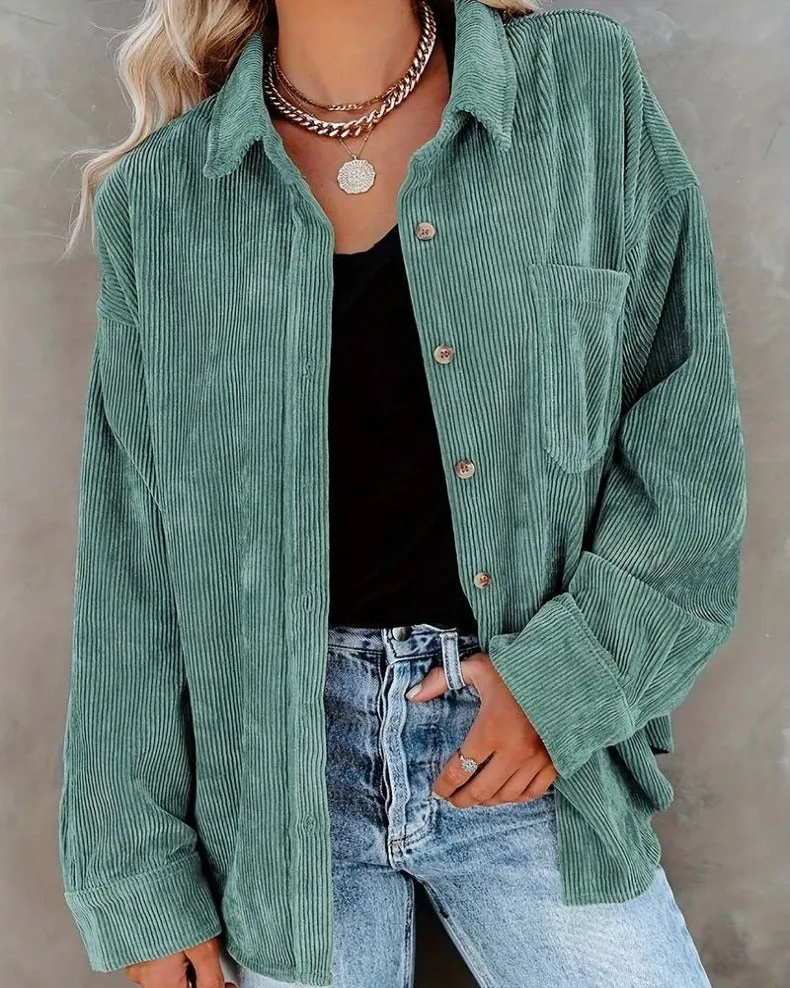 Britneigh® | Stylish Oversize Blouse With Button Placket
