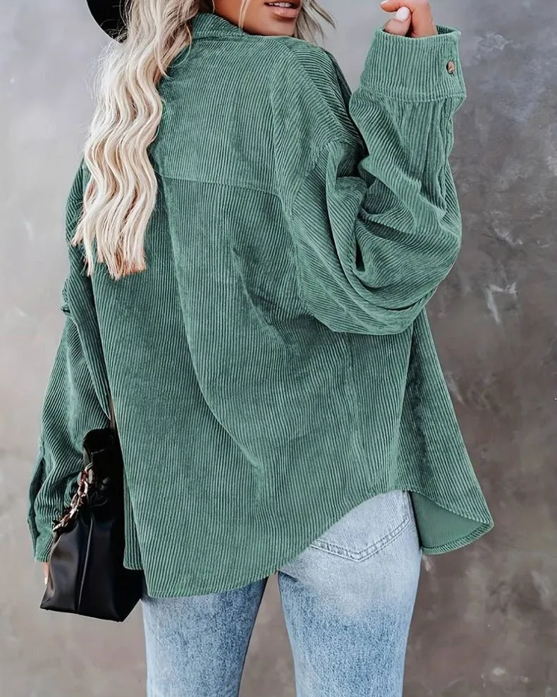 Britneigh® | Stylish Oversize Blouse With Button Placket