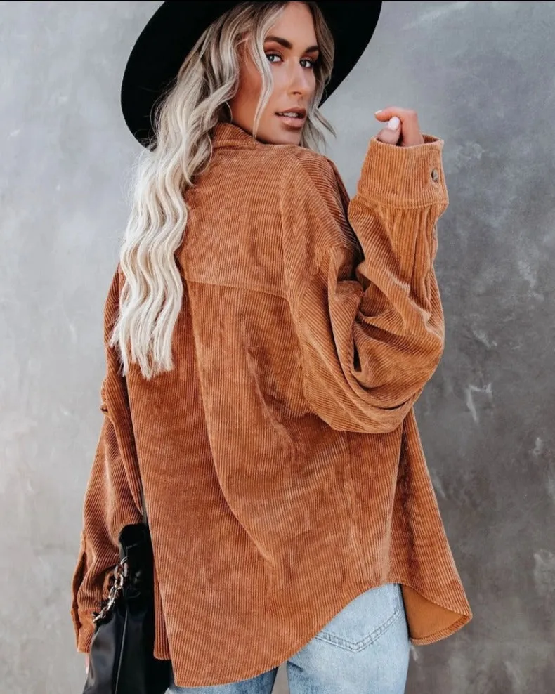 Britneigh® | Stylish Oversize Blouse With Button Placket