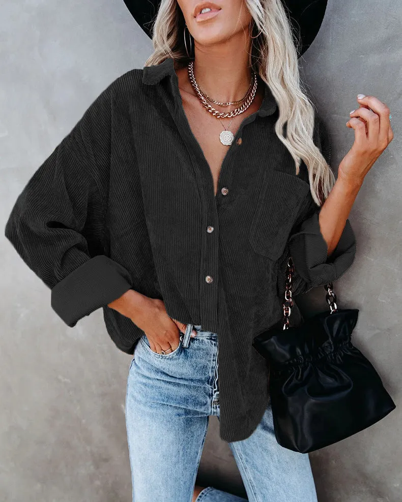 Britneigh® | Stylish Oversize Blouse With Button Placket
