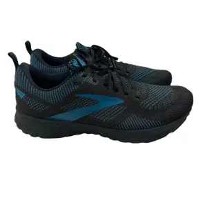 Brooks Mens Sneakers Revel 5 Size 11.5D Running Shoes Black Blue 1103741D091 GUC