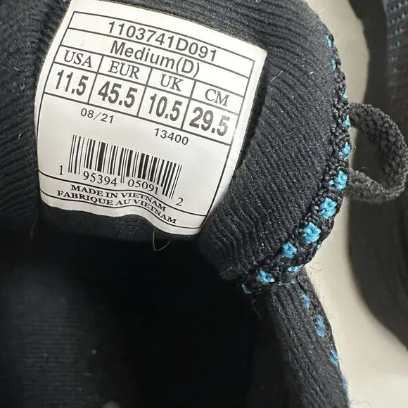 Brooks Mens Sneakers Revel 5 Size 11.5D Running Shoes Black Blue 1103741D091 GUC