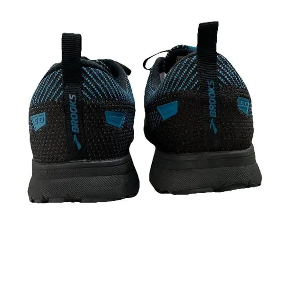 Brooks Mens Sneakers Revel 5 Size 11.5D Running Shoes Black Blue 1103741D091 GUC