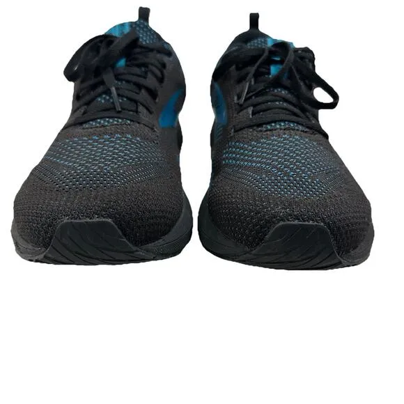 Brooks Mens Sneakers Revel 5 Size 11.5D Running Shoes Black Blue 1103741D091 GUC