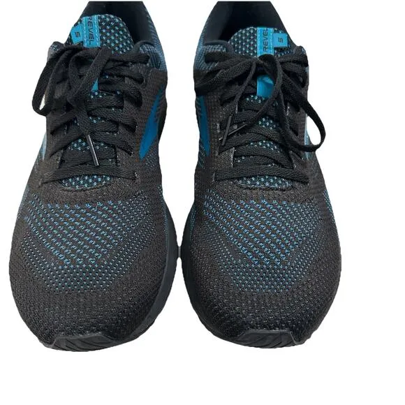 Brooks Mens Sneakers Revel 5 Size 11.5D Running Shoes Black Blue 1103741D091 GUC