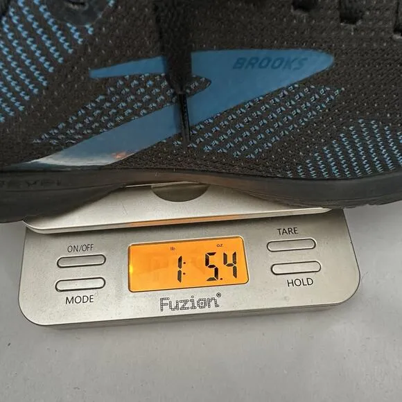 Brooks Mens Sneakers Revel 5 Size 11.5D Running Shoes Black Blue 1103741D091 GUC