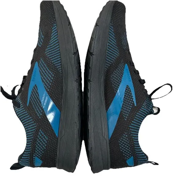 Brooks Mens Sneakers Revel 5 Size 11.5D Running Shoes Black Blue 1103741D091 GUC