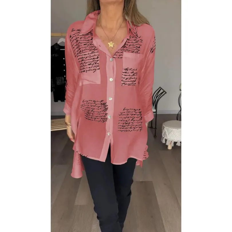 Broznan® | Stylish Blouse With Letter Print