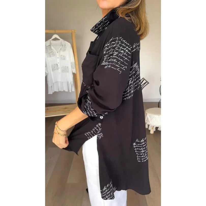 Broznan® | Stylish Blouse With Letter Print