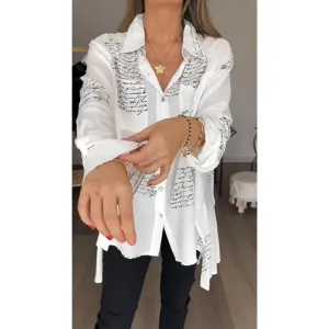 Broznan® | Stylish Blouse With Letter Print