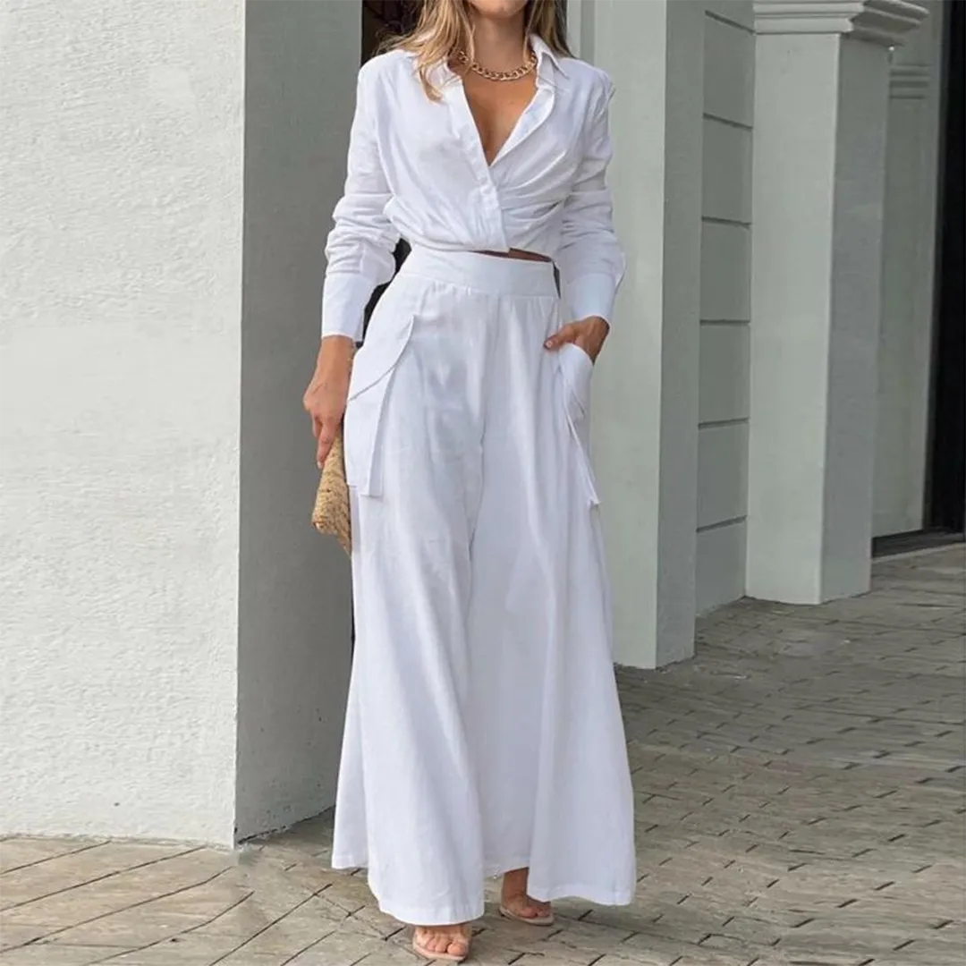 Broznick® | Casual Trendy Chic Set [Blouse Pants]