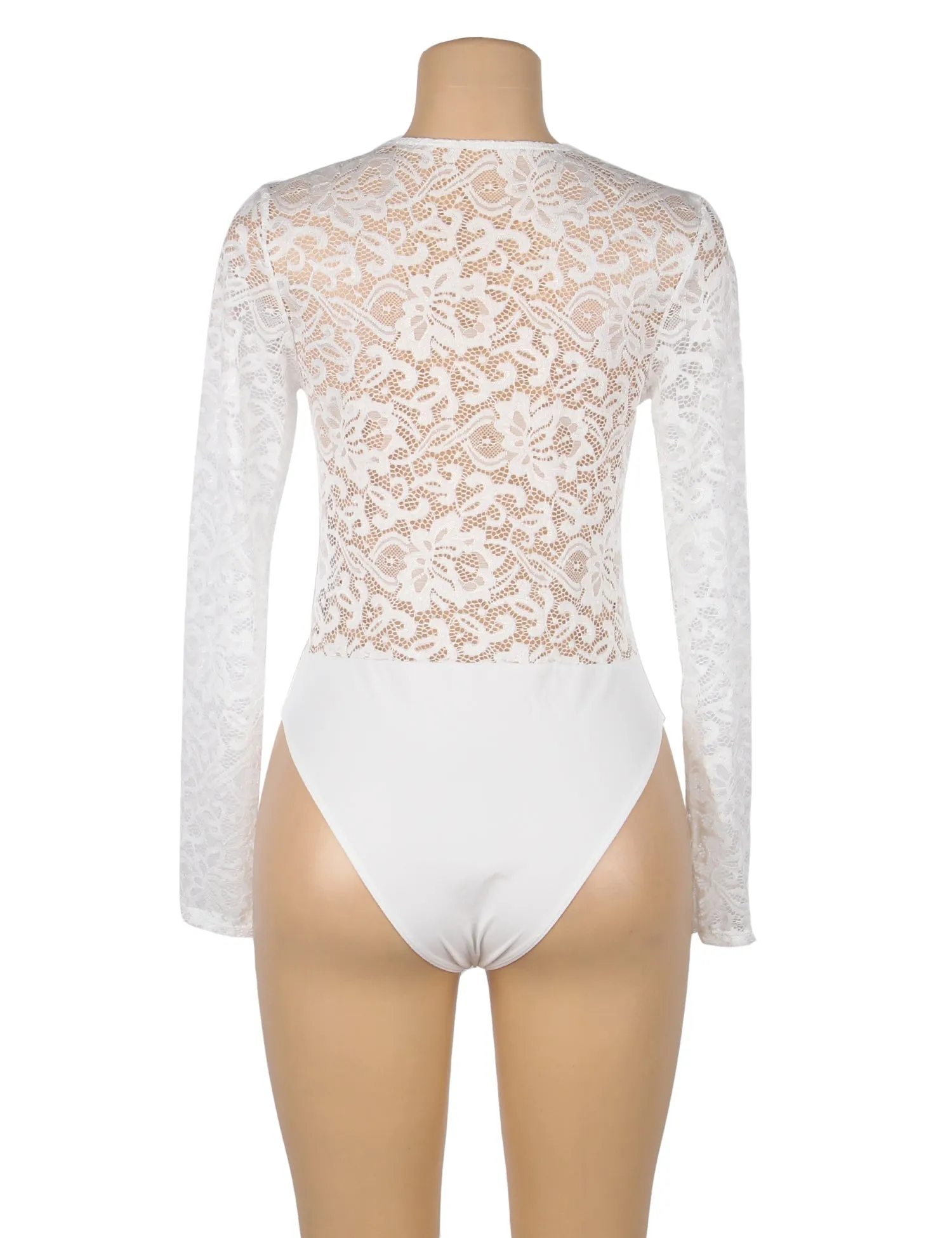 Brushed Lace Long Sleeve Bodysuit Egypt