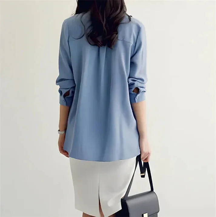 Bryndal® | Women Bow Tie Long Sleeve Blouse