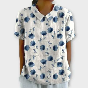 Buchinger® | Floral Cotton-Linen Blouse