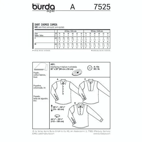 Burda Pattern 7525