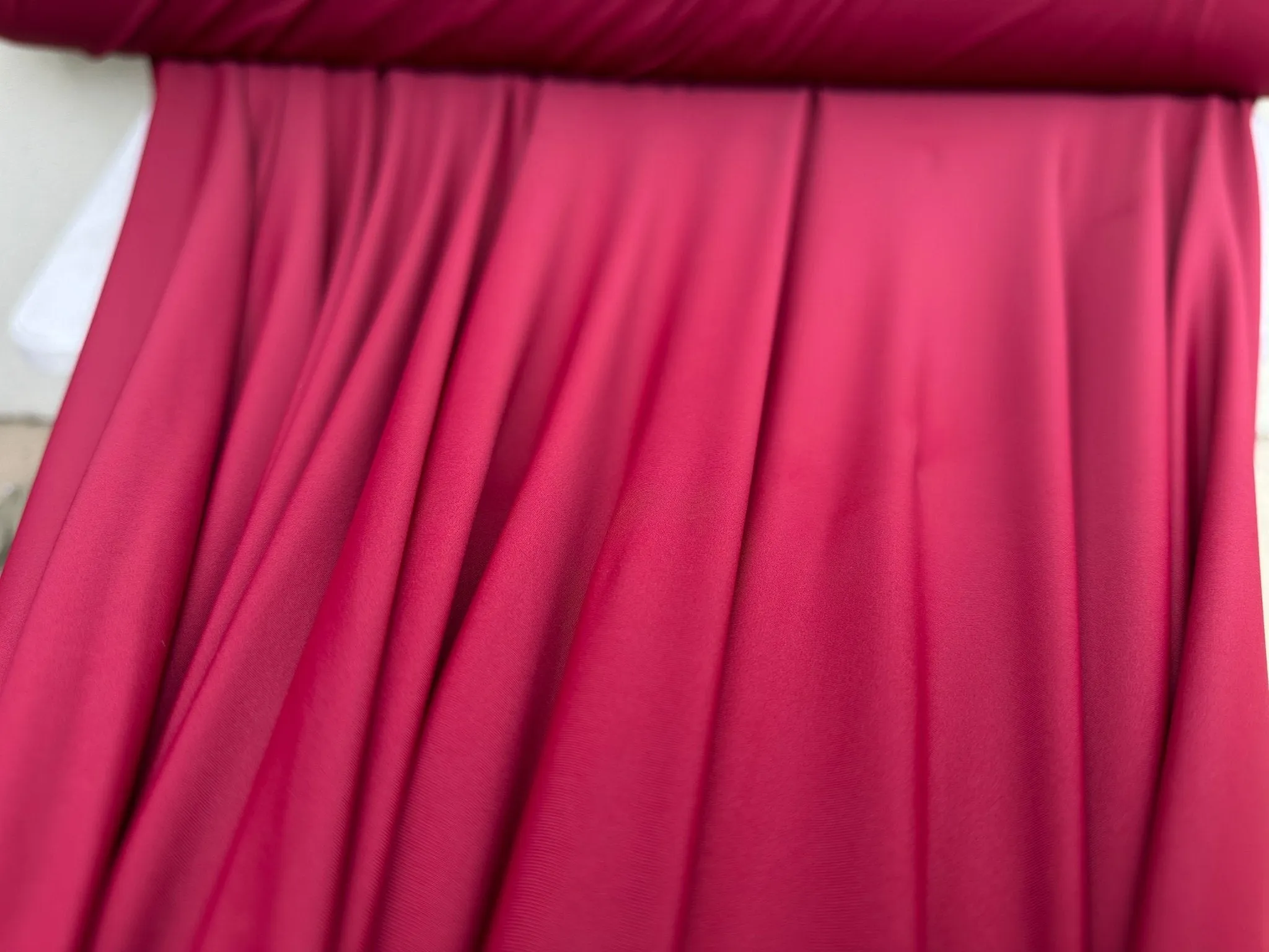 Burgundy Matte Nylon Spandex Fabric
