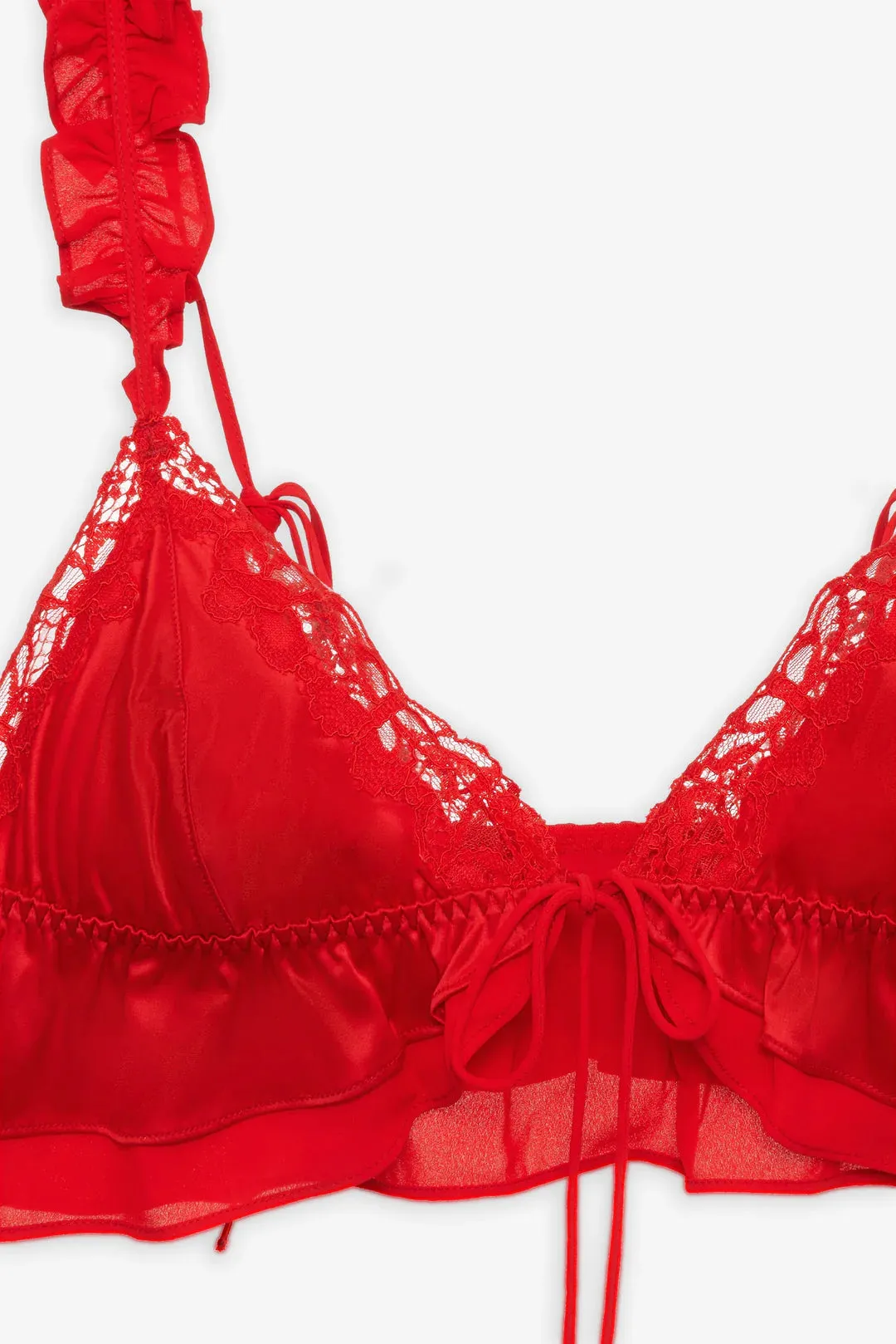 Butterfly Lace Ruffle Bralette