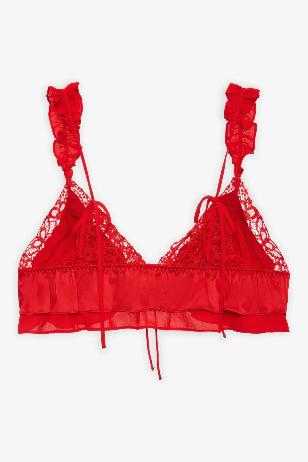 Butterfly Lace Ruffle Bralette