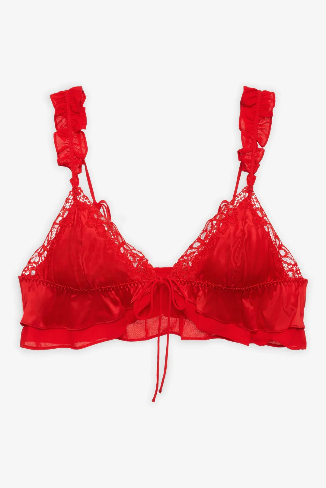 Butterfly Lace Ruffle Bralette
