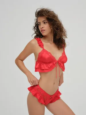 Butterfly Lace Ruffle Bralette