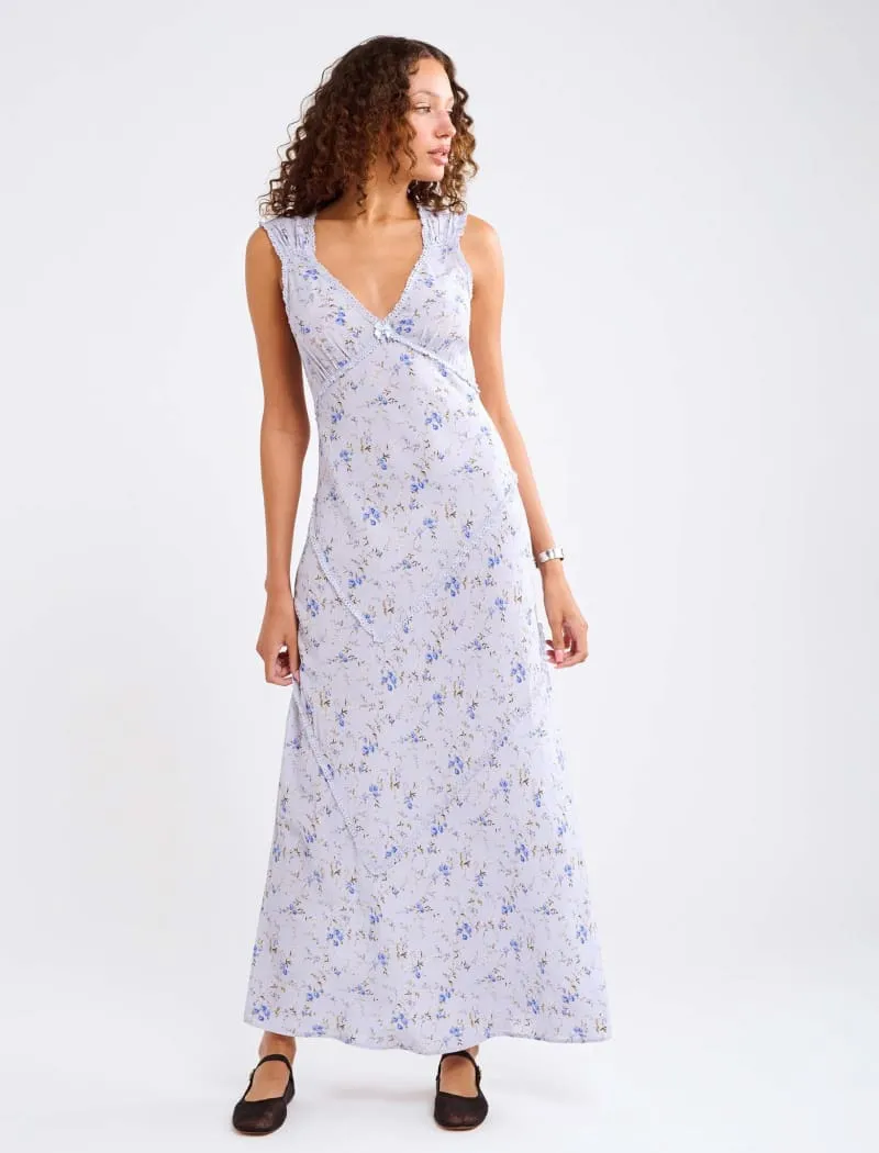 Bye Bye Baby Maxi Dress | Blue Gardenia