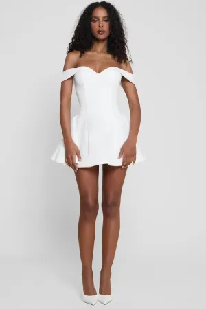 Calista Corset Mini Dress - White